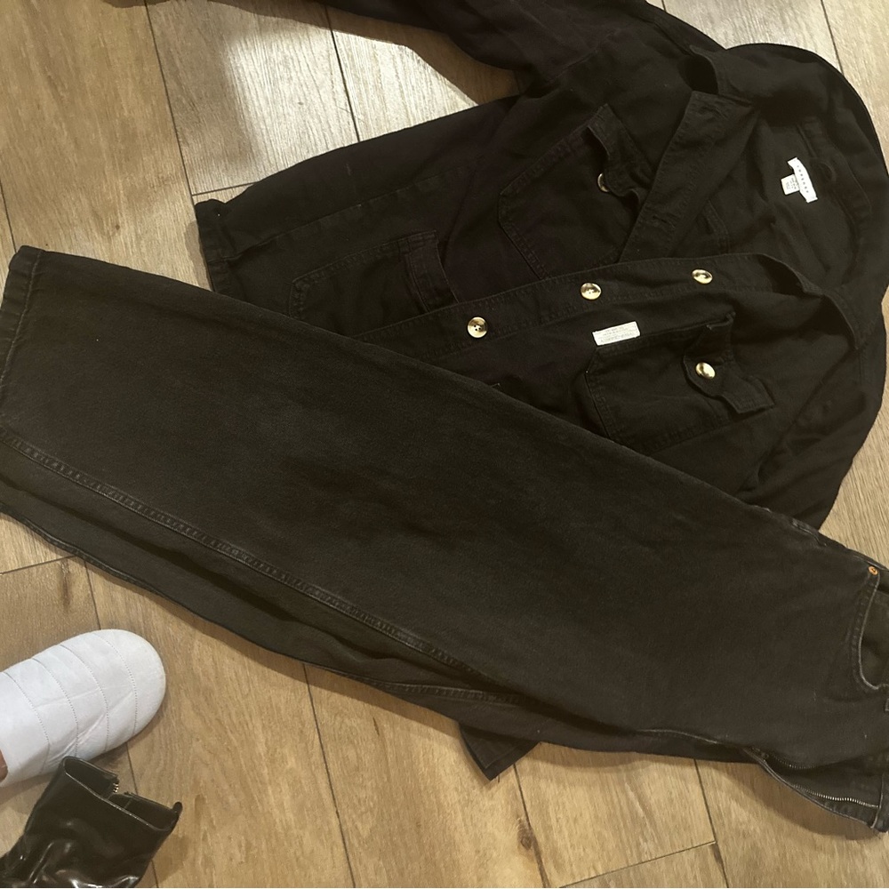 Topshop Black Denim Jacket and Pants